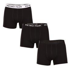 Pietro Filipi 3PACK Férfi boxeralsó Pietro Filipi fekete (3BCL004) XL