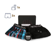 Pietro Filipi Férfi ajándékkészlet 2PACK bő szárú boxeralsók és vazelin az intim részekre Pietro Filipi (3PGZ1) M