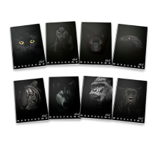 PIGNA Füzet Pigna A/5 Monocromo Black 42 lapos, vonalas füzet