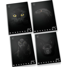 PIGNA Füzet Pigna Monocromo Black A/4 38 lapos vonalas füzet