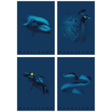PIGNA Füzet Pigna Monocromo Blue A/4 tűzött 38 lapos vonalas füzet