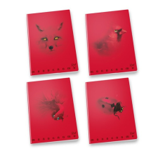 PIGNA Füzet Pigna Monocromo Red A/4 tűzött 38 lapos vonalas füzet