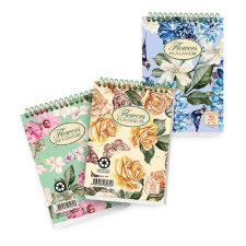 PIGNA Jegyzettömb spirálos Pigna Nature Flowers A/6 50 lapos kockás jegyzettömb