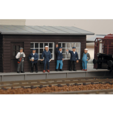 Piko vonatszemélyzet figurái 6 db - 55730 H0 1:87 méretarány makett