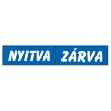 Piktogram Nyitva-zárva (kétold. tábla) kék információs címke