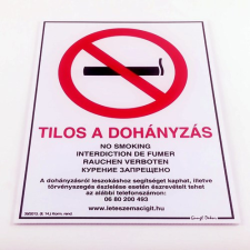 Piktogram Tilos a dohányzás 25x35 cm információs címke