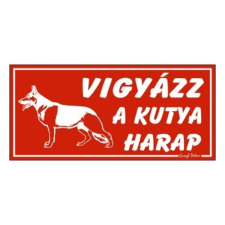  Piktogram Vigyázz a kutya harap! piros információs címke