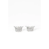  Pillangó Alakú Fehér Swarovski® Köves S925 Ezüst Fülbevaló