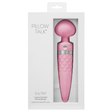 Pillow Talk Sultry - melegítős, dupla motoros masszírozó vibrátor (pink) vibrátorok