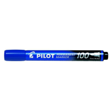Pilot Alkoholos marker, 1 mm, kúpos, PILOT "Permanent Marker 100", kék filctoll, marker