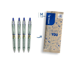 Pilot B2P EcoBall M, kék - csomag 4 db toll