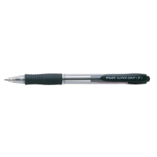 Pilot Golyóstoll, 0,22 mm, nyomógombos, PILOT "Super Grip", fekete toll