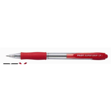 Pilot Golyóstoll, 0,27 mm, nyomógombos, PILOT "Super Grip", piros toll