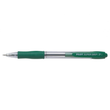 Pilot Golyóstoll, 0,27 mm, nyomógombos, pilot &quot;super grip&quot;, zöld toll