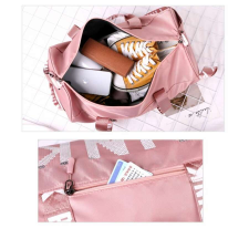 Pink multifunkciós sporttáska flitteres pink felirat, feliratos pánt fekete aa-001714 kézitáska és bőrönd