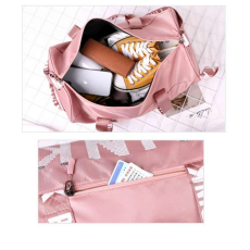  Pink multifunkciós sporttáska flitteres pink felirat, feliratos pánt lila aa-000195