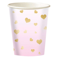 Pink Ombre Első születésnap papír pohár 8 db-os 250 ml party kellék