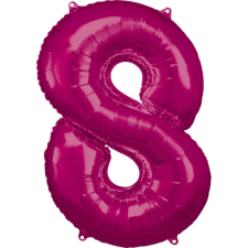 Pink óriás szám fólia lufi 8-as, 83*53 cm party kellék