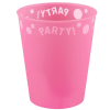  Pink, Rózsaszín micro prémium műanyag pohár 250 ml