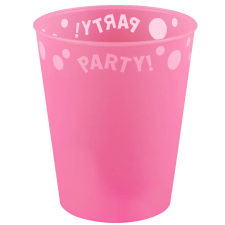 Pink, Rózsaszín micro prémium műanyag pohár 250 ml itatópohár