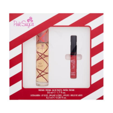 PINK SUGAR Red Velvet ajándékcsomagok eau de toilette 50 ml + szájfény 8,5 ml nőknek kozmetikai ajándékcsomag