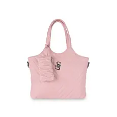  Pink Színű Műbőr Női Válltáska Cipzáras Tartóval