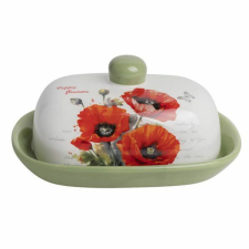Pipacsos kerámia vajtartó - 17x12 cm - Poppy Flowers papírárú, csomagoló és tárolóeszköz