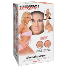 Pipedream Hannah Harper - életnagyságú guminő 3D arccal guminő