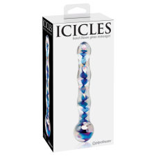 Pipedream - Icicles No. 8 Clear/Blue műpénisz, dildó