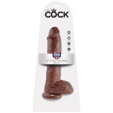 Pipedream - King Cock 10" Cock with Balls  Brown műpénisz, dildó