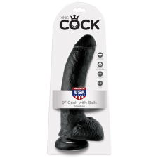Pipedream - King Cock 9" Cock with Balls  Black műpénisz, dildó