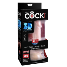 Pipedream - King Cock Plus 6.5" Triple Density Cock with Balls Light műpénisz, dildó