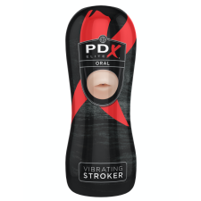 Pipedream - PDX Elite Vibrating Oral Stroker  Light/Black maszturbátor