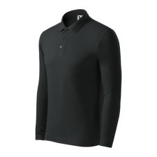 Pique Polo LS galléros póló férfi ébenszürke 3XL férfi póló