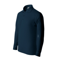 Pique Polo LS galléros póló gyerek tengerészkék 134 cm/8 éves gyerek póló