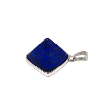 Piramis medál fémmel Lapis lazuli 2x2cm medál