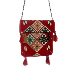  Piros Kilim Válltáska kézitáska és bőrönd