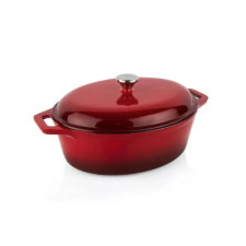  Piros zománcos öntöttvas kacsasütő 36cm/8.5liter edény