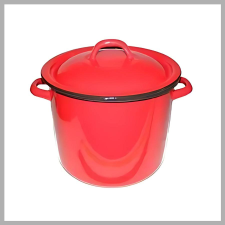  Piros zománcozott fazék fedővel – 6 liter PFA6L edény