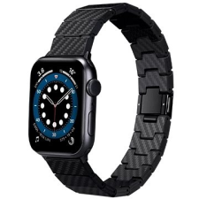 Pitaka Carbon Fiber Strap Black/Grey Apple Watch 44/42 mm okosóra kellék
