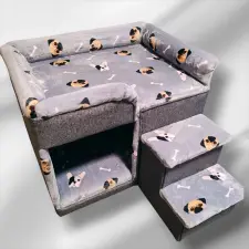 Pitzer DogVilla Beltéri emeletes kutya kanapé szállítóbox, fekhely kutyáknak