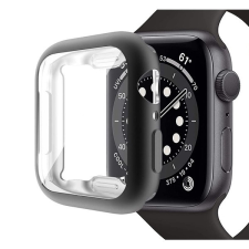 Pixato Apple Watch 7 (45mm), Szilikon védőkeret, közepesen ütésálló, szíj nélkül, fekete okosóra kellék