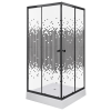  Pixel SQ 90 fekete szögletes zuhanykabin Victor plus tálcával