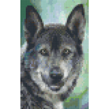  Pixel szett 2 normál alaplappal, színekkel, farkas (802096) kreatív és készségfejlesztő