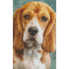 Pixel szett 2 normál alaplappal, színekkel, kutya, basset hound (802092) kreatív és készségfejlesztő