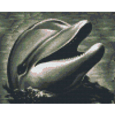 Pixel szett 4 normál alaplappal, színekkel, delfin (804268) kreatív és készségfejlesztő
