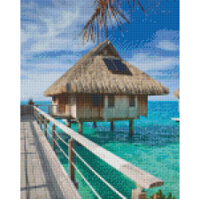  Pixel szett 9 normál alaplappal, színekkel, tengerpart (809410) kreatív és készségfejlesztő