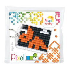 Pixelhobby 23072 Kulcstartó szett (kulcstartó alaplap + 3 szín) dínó kreatív és készségfejlesztő
