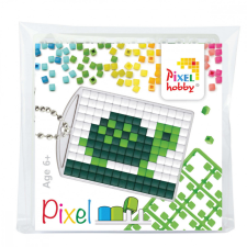 Pixelhobby B.V. Pixelhobby Kulcstartó szett (kulcstartó alaplap + 3 szín) Teknős mozaik játék kulcstartó