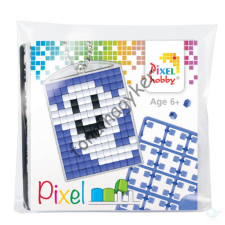 Pixelhobby Pixel Kulcstartó szett (kulcstartó alaplap + 3 szín) - Szellem kreatív és készségfejlesztő